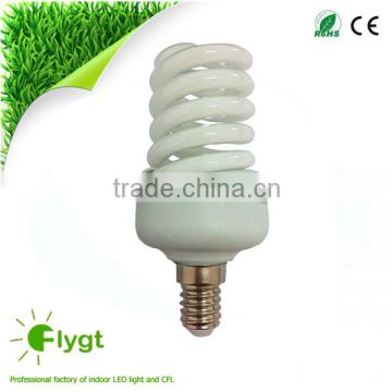 7mm 2700K 15W E14 Base CFL with CE and RoHS