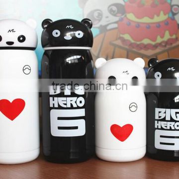 Top quality kids lovely hello kitty cat eco-friendly double wall Insulated cup thermos flask 304 stainless steel vacuum mugs