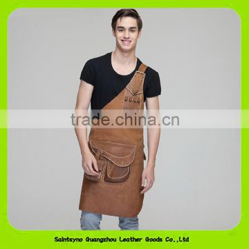 003 2016 Newest hottest sale top grain genuine leather carpenters work aprons guangzhou leather product manufacturer