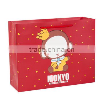Fancy recyclable child gift packaging paper bag with logo printing