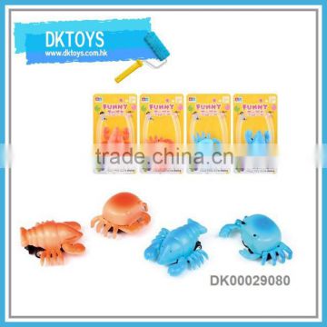 Welcome Gift Shrimp Crab Shape Plastic Toy Pull Back Animal Toy