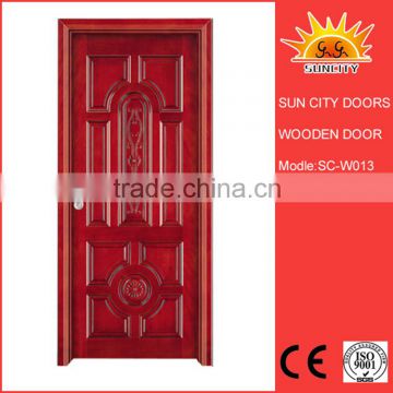 SC-W013 Modern Design Solid Wood Entry Door,Solid Teak Wood Doors