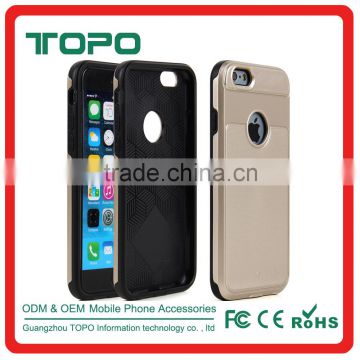 Slim soft flexible TPU hard plastic back cover PC shockproof bumper hybrid cell phone case for iPhone 6 6s plus