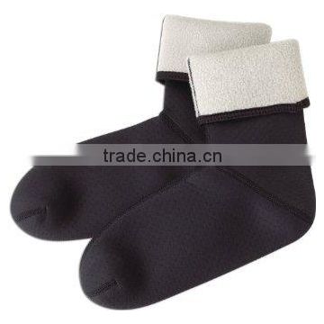 Black Fleece Lined Neoprene Socks