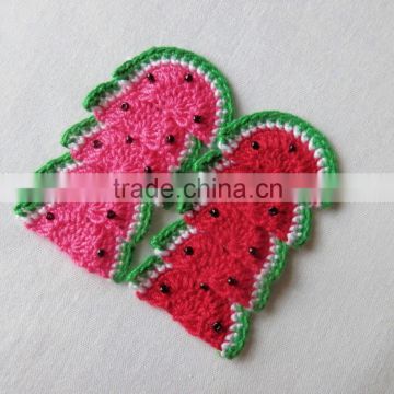Crochet Watermelon Slice Appliques,Accessories,Supplies