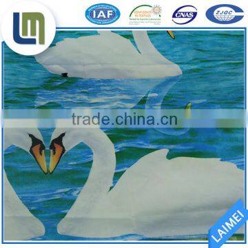 White swan printed twill fabric buy with cheap price