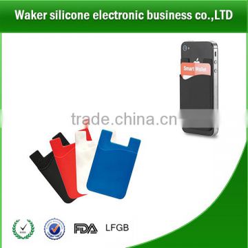 Wholesale Silicone Phone Smart Wallet / Silicone Card Holder for Any Phone Perfact For 2017 Promotional Gift