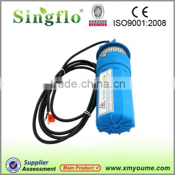 Singflo 12v/24v dc 70m lift deep well solar water pump 4 inches for irrigation