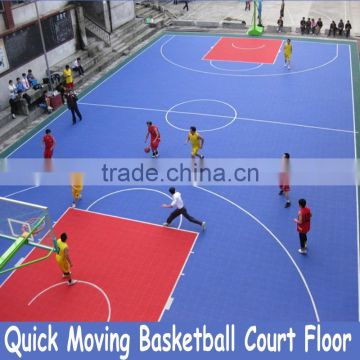 quick moving basketball court floor easy installation