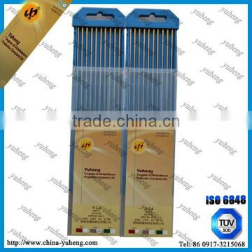 Tungsten Raw Material Of Welding Electrode WL15 Electrode Tips 2.4*175mm Welding Rod Production Line Gold Color