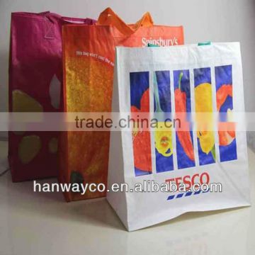 stock reusablae PP woven shopping bag