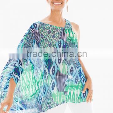 new arrived women's one shoulder chiffon tops