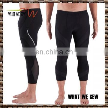 mens running sports capris mens sports 3/4 pants gym tights for mens
