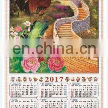 2017 new design custom printing cane wallscroll calendar,cane wall scroll calendar