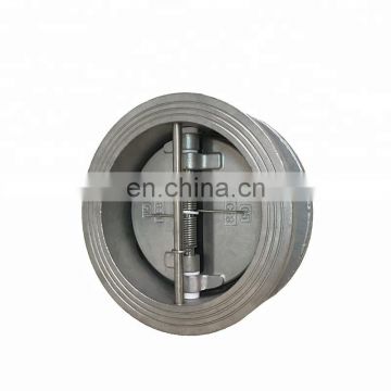 4" DN100 Wafer Dual plate check valve PN16 PN25 with stainless steel 304 body disc stem and spring