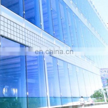 low e tempered double glazing glass for building with ce iso factory supply