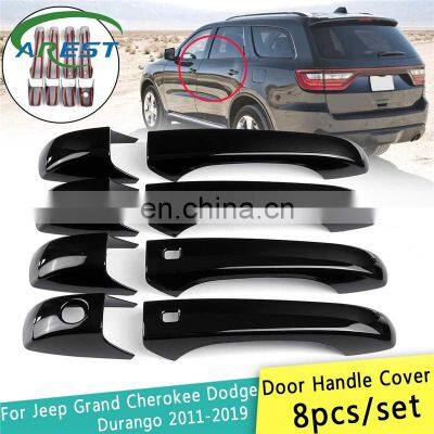Car Styling Accessories 8pcs/Set Car Exterior Door Handle Cover Gloss Black For Jeep Grand Cherokee for Dodge Durango 2011-2019