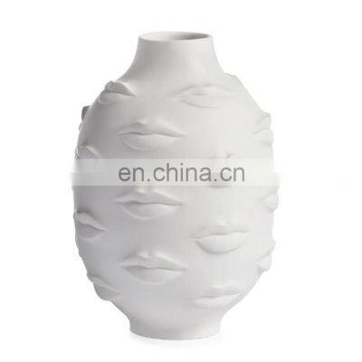 Nordic Body Part Ceramic Table Decoration lip Vase For flowers