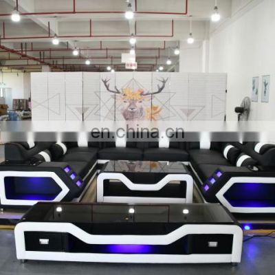 Factory Price Genuine leather living room Couch Luxury Modern Design Living Room Sofa Set Furniture
