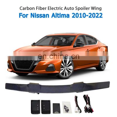Popular ABS Gloss Carbon Fiber Electric Car Rear Trunk Tail Boot Spoiler For Nissan Altima 2010-2022