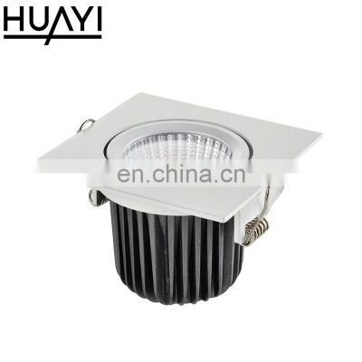 HUAYI High Quality Aluminum White Color 9watt Indoor Drawing Room Show Room Recessed Led Spot Light