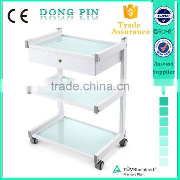 beauty salon spa equipment glass shelf trolley medical massage trolley wholesale