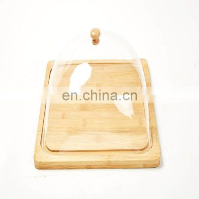 100% Organic Unique Kitchen Household Luxury Cake Bamboo Cutting Board Tray