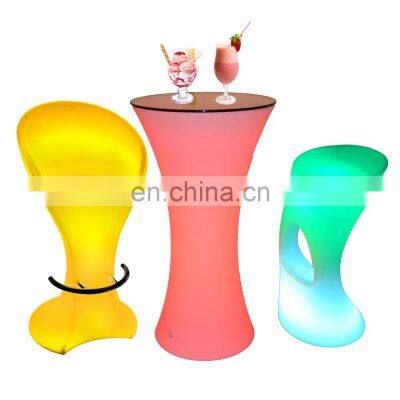 new designs recharge bar furniture tables and chairs for events plastic color changing waterproof outdoor furniture