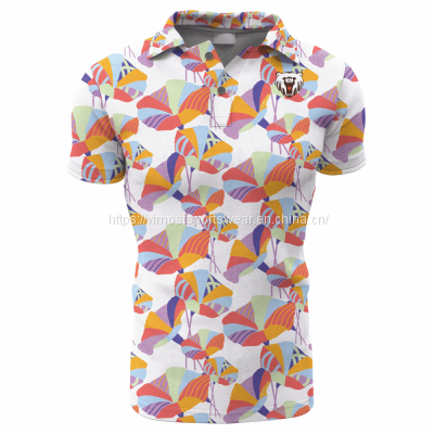 short sleeve full custom polo shirts with coolmax fabric