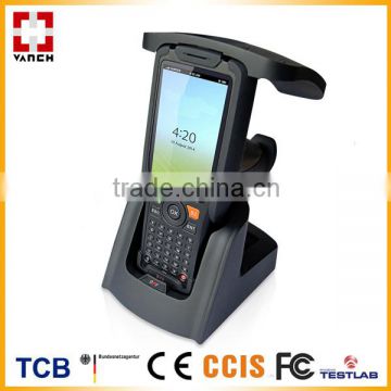 Multifunction UHF RFID handheld Reader Android 4.0 system with cradle