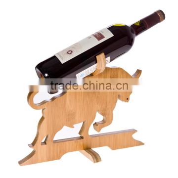 Carving Wooden Wine,single bottle wooden animals wine rack