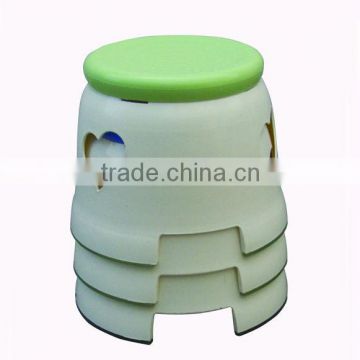 Stackable plastic stool round anti-slipbathroom stool