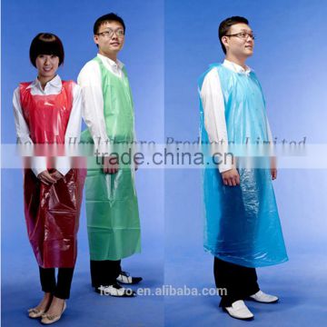 food grade waterproof LDPE disposable apron with CE and ISO certificates