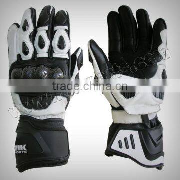 Motorbike Full grain genuine leather, Carbon knuckle protection, Knox protection at palm, Fingers TPU protections