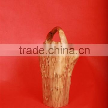 Home need and beautiful Wooden Root Carving High Barrel Bucket