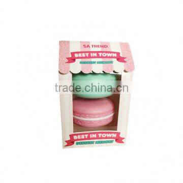 Macaron shape lip balm for gifts and promotion