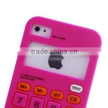 Multi-functional silicone calculator cell phone case