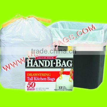 2014 top seller PE drawstring plastic bags