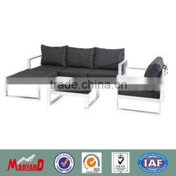 Brushed and anodized aluminum outdoor furniture with preminum cushion