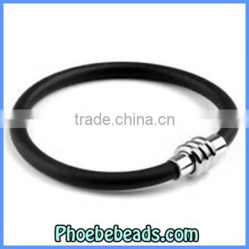 Wholesale Hot Black Magnetic Silicon Wristbands SW-M001