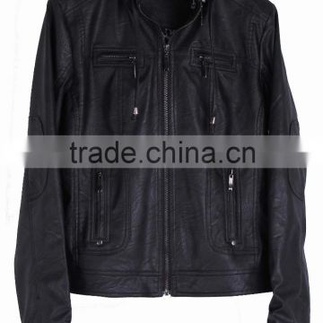 2015The new ms han edition cultivate one's morality short locomotive leather coat female big yards