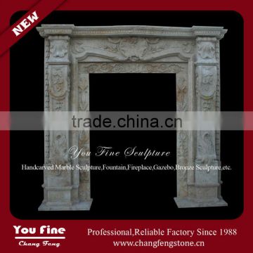 Antique Decorative Natural Carved Marble Door Surround For Sale