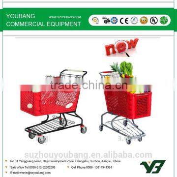 Supermarket plastic trolley plastic trolley