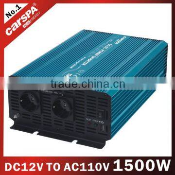 1500W pure sine wave power inverter with USB with high surge power CARSPA or OEM