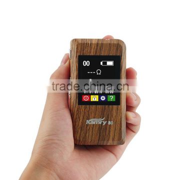wholesale kamry TFT color screen 80w wooden electronic cigarette china 80w colored wood box mod