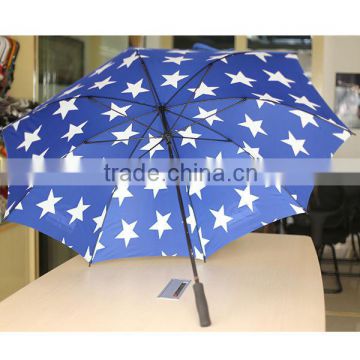 2015 new style 60 inches large vented canopy white star golf umbrella