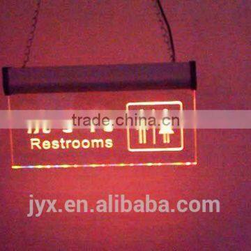 acrylic LED restroom sign