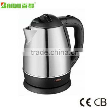 Baidu Wholesale Hotel Supply 1.2L Fast Heating Energy Save Stainless Steel Electric Kettle On Off Switch