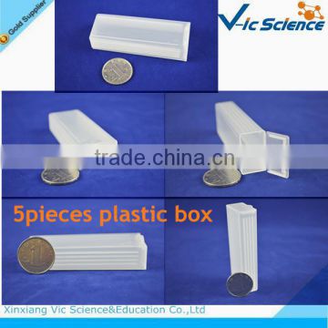 Custom 5pcs prepared slides plain plastomer boxes