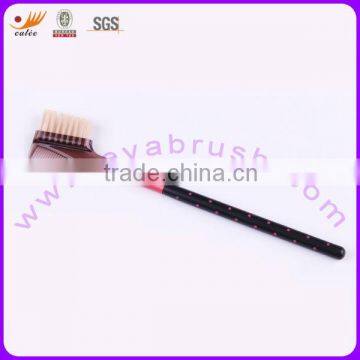 New Designed Dot Pattern Wood Handle Brow&Lash Groomer